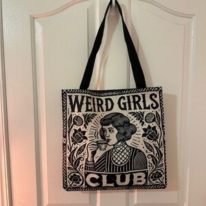 Weird Girls Club Black and White Tote Bag